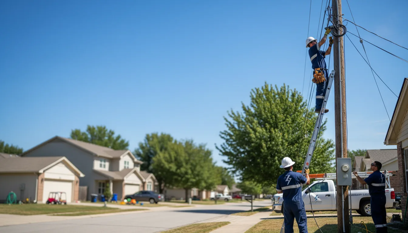 Residential electrician providing installation services in Delmita, TX
